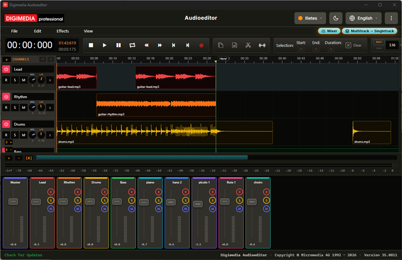 Digimedia Audioeditor screenshot