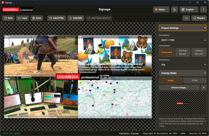 Digimedia Signage screenshot